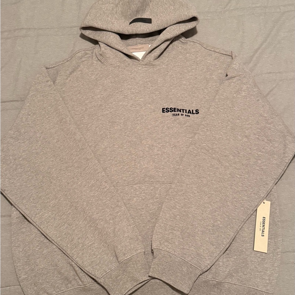 Essentials Heather Gray Men's Hoodie